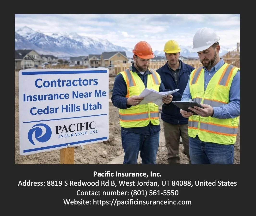 Contractors Insurance Near Me Cedar Hills Utah