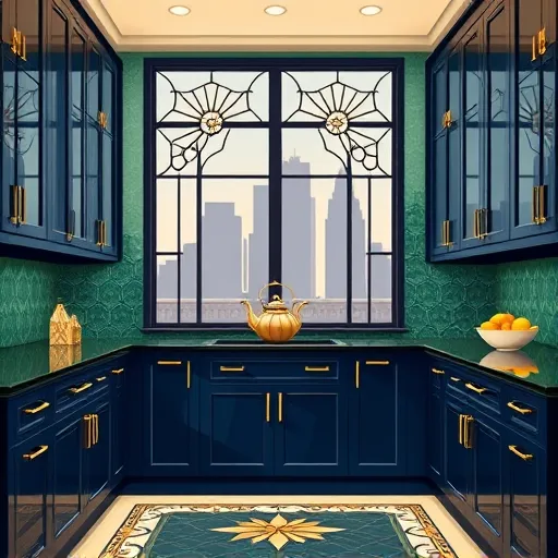 An elegant Art Nouveau-inspired scene depicting the transformation from a shower to a luxurious vintage clawfoot bathtub. The composition features a grand, ornate bathtub nestled among lush botanical elements, including swirling vines, delicate peacock feathers, and curvilinear floral motifs. Cascading water ribbons flow seamlessly into shimmering shower streams, intertwining harmoniously with organic lines that extend outward into stylized leaves and blossoms. Playful details include smiling water droplets and floating bubbles, adding a whimsical touch. The background showcases a tranquil twilight garden in muted greens, pastel peaches, and deep blues, evoking serenity and sophistication. Ornamental borders frame the scene, highlighting the timeless elegance and natural beauty of this bathroom transformation inspired by Art Nouveau design.