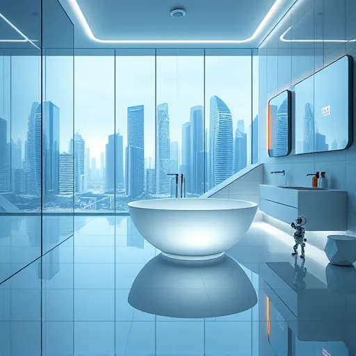 Close-up of recycled glass countertops featuring vibrant mosaic shards in shades of sapphire blue, emerald green, amber, and deep violet. The glass surface displays intricate broken glass patterns with subtle reflections and refractions that add depth and texture. Surrounding elements include a modern matte black faucet and industrial-style shelving, set within a sunlit kitchen with warm wooden cabinets and lush indoor plants, emphasizing sustainability and eco-friendly design. Decorative details, such as a tiny sprout in a glass container and bubbles within the glass, enhance the playful, artisanal feel. The scene is styled in a SocialRealism art style using earthy tones and muted neutrals, highlighting environmentally conscious living, craftsmanship, and modernity.