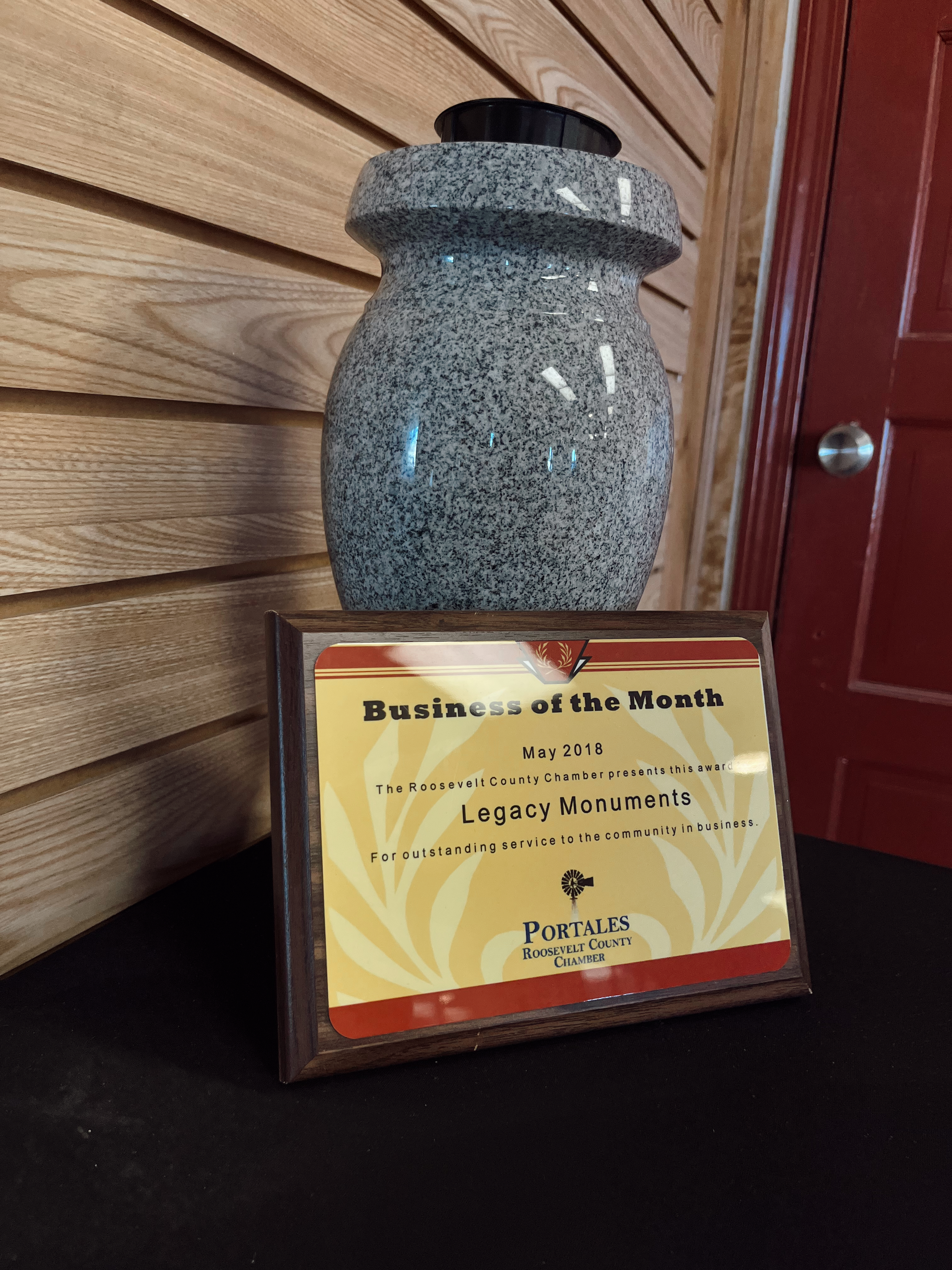 legacy monuments business of the month