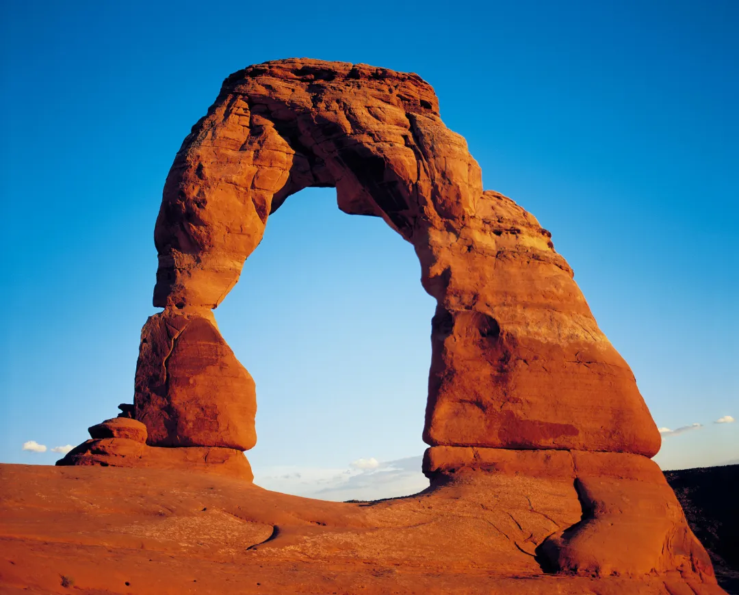 Utah Arch set against blue sky