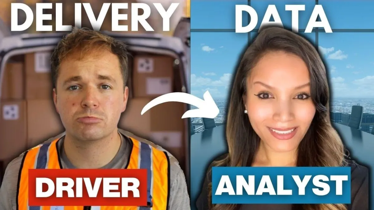 Jen Hawkins transitioned from a delivery driver to a six-figure analyst at a FAANG company, showcasing her journey and the skills she utilized for this career change.