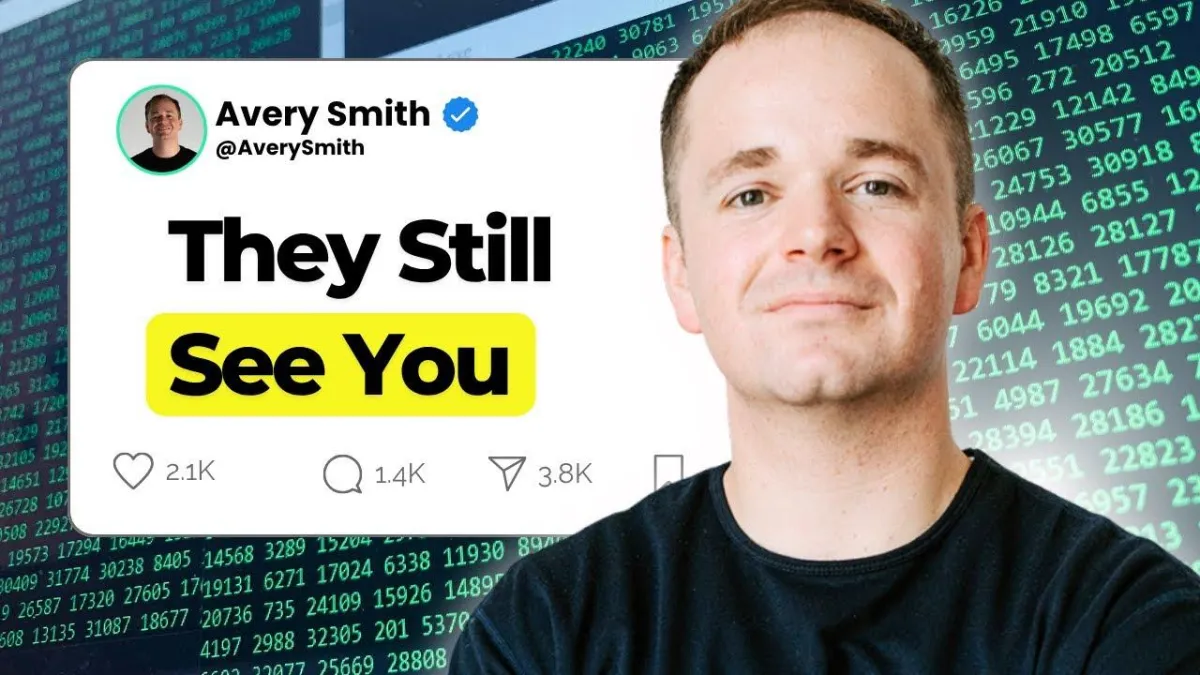 Avery Smith discusses the importance of balancing data privacy with the capabilities of analytics and AI in 2025, set against a backdrop of digital data.