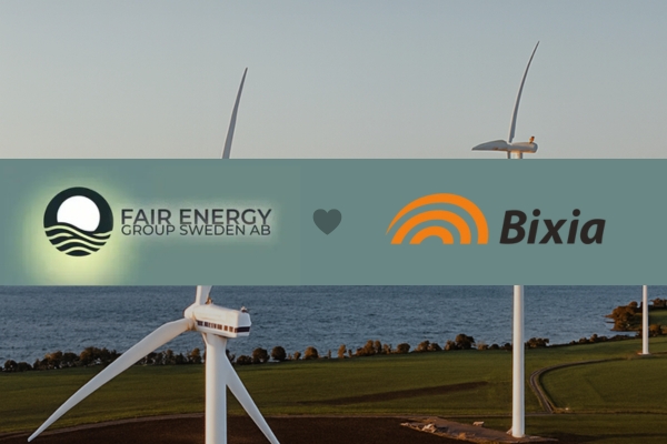 Omslagsbild för nytt samarbete mellan Fair Energy Group och Bixia