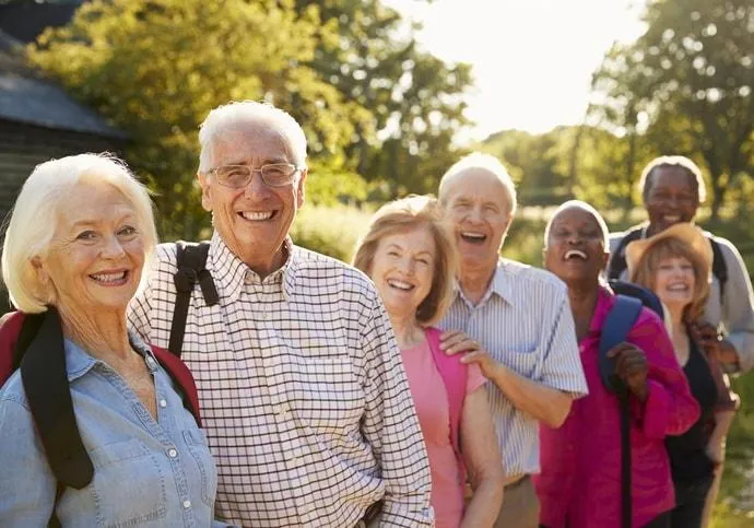 Happy active seniors