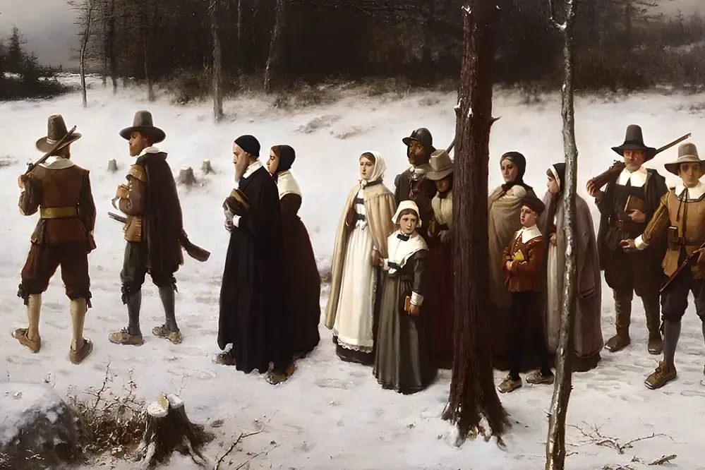 Pilgrims Going to Church (1867)
