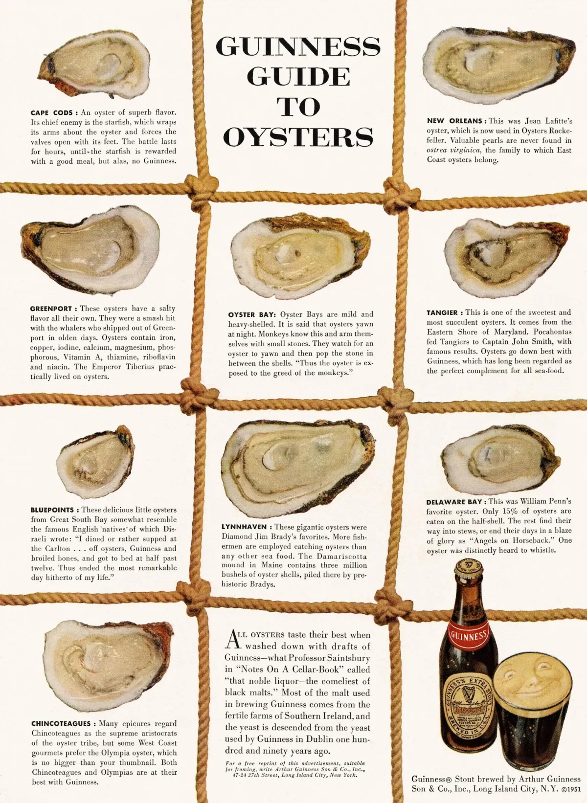 David Ogilvy's Guinness Guide to Oysters Ad