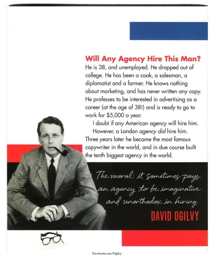 David Ogilvy's “Hire This Man” Ad Breakdown