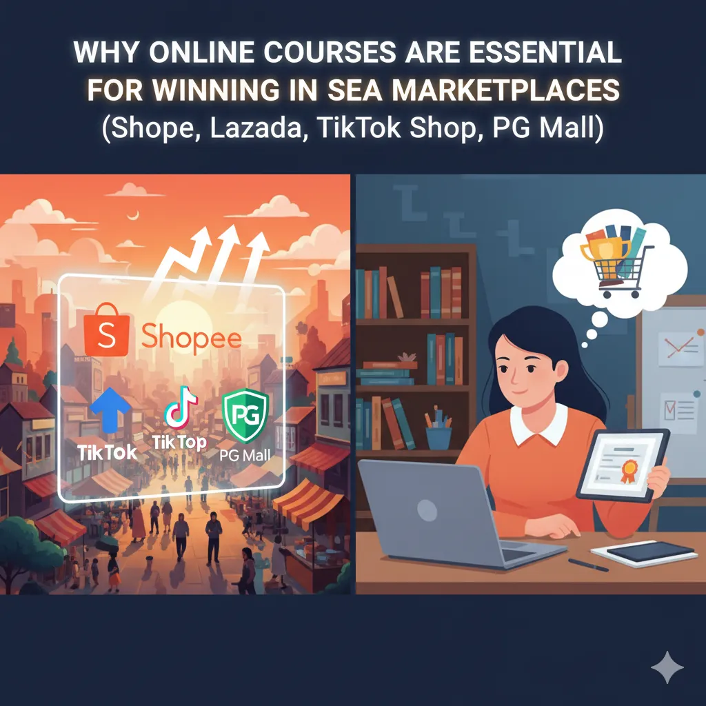Why Online Courses Are Essential for Winning in SEA Marketplaces (Shopee, Lazada, TikTok Shop, PG Mall)