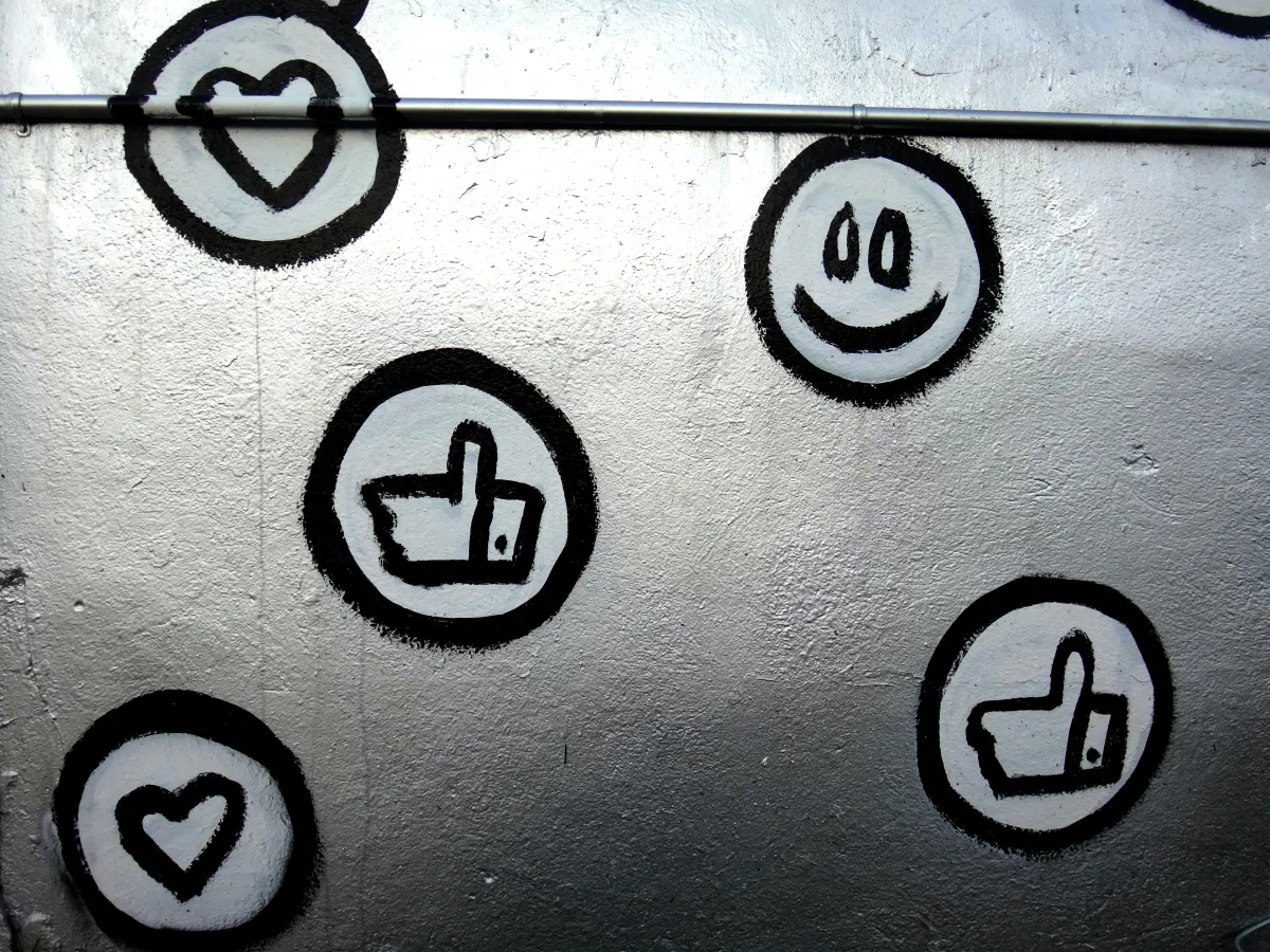 Social media engagement icons