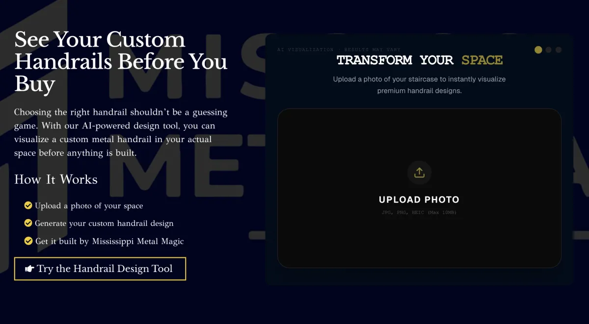 mississippi metal fabrication tupelo ms oxford ms, custom metal handrails ai tool