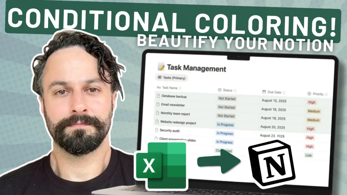 How to Use Conditional Color Formatting in Notion Databases