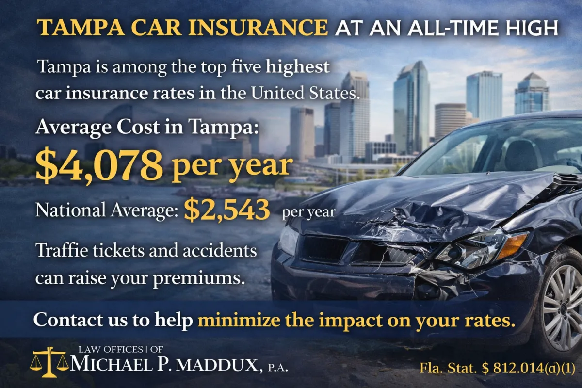 Tampa Car Insurance Rates at an All-Time High