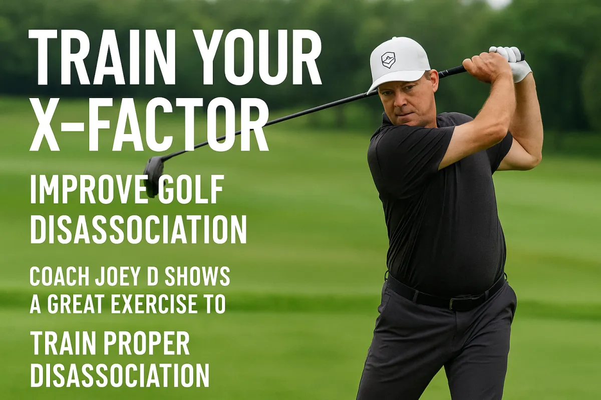 man swinging golf club