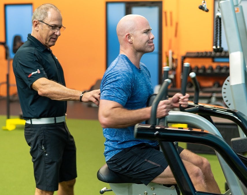 man getting a fitness assessment