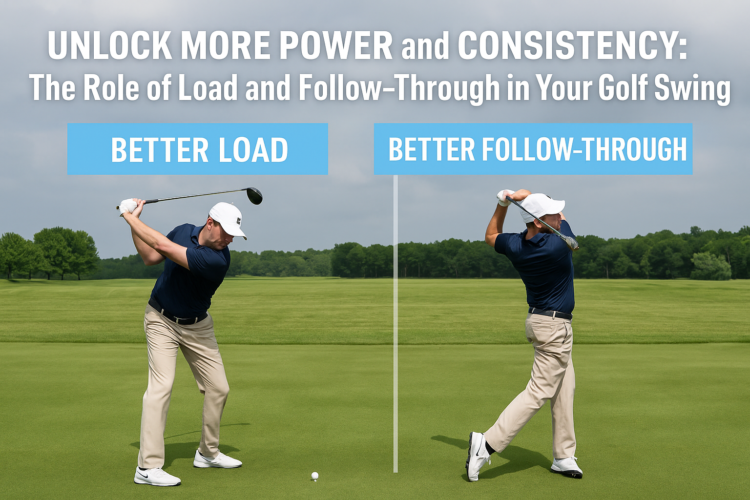 man swinging golf club