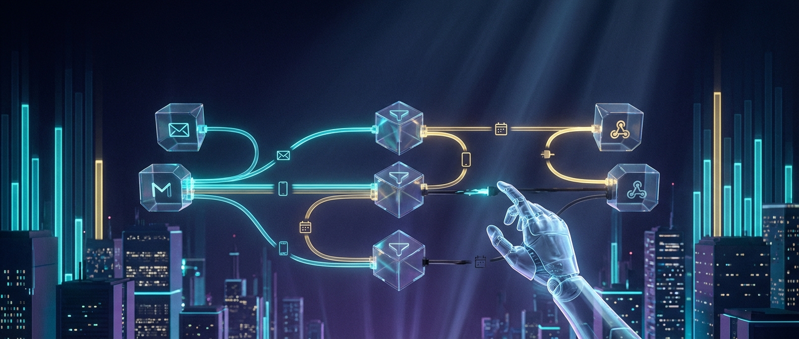 Leuchtender Datenfluss