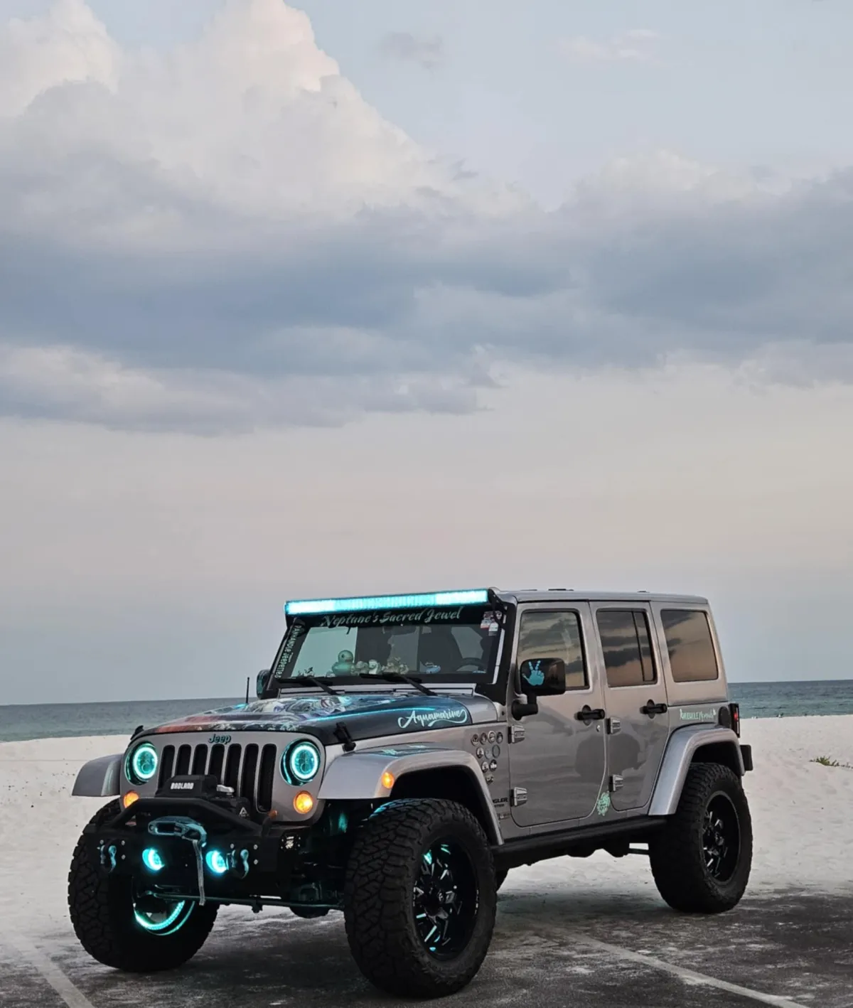 Jeep Wrangler on Beach