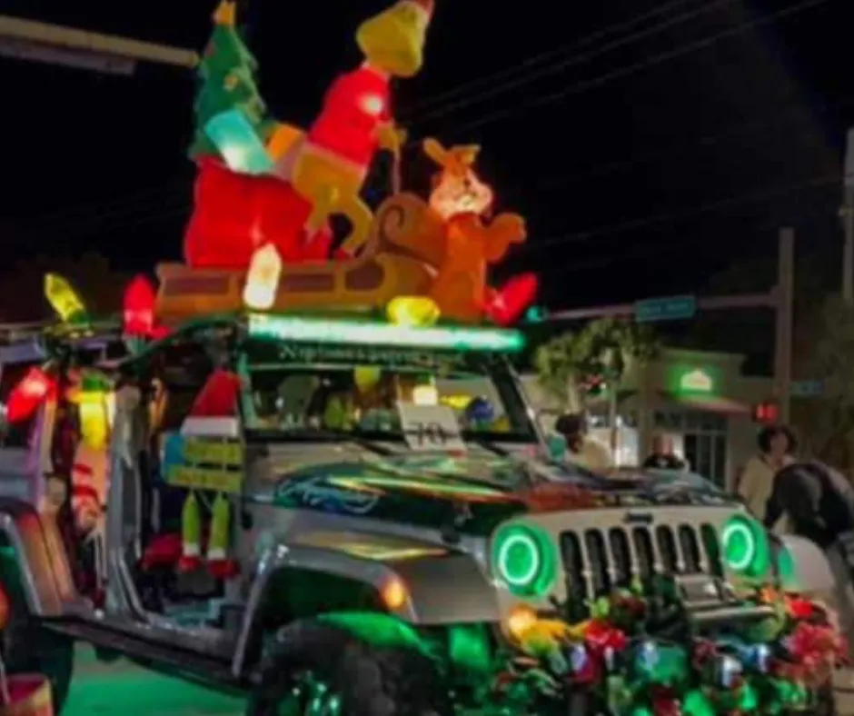 Jeep at Ft Walton Beach Christmas Parade