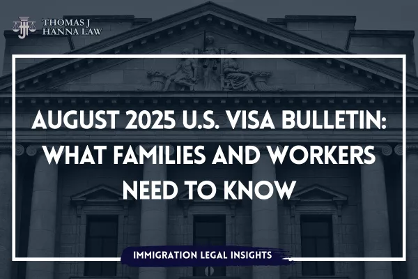 August 2025 U.S. Visa Bulletin: Key Updates for Families & Workers