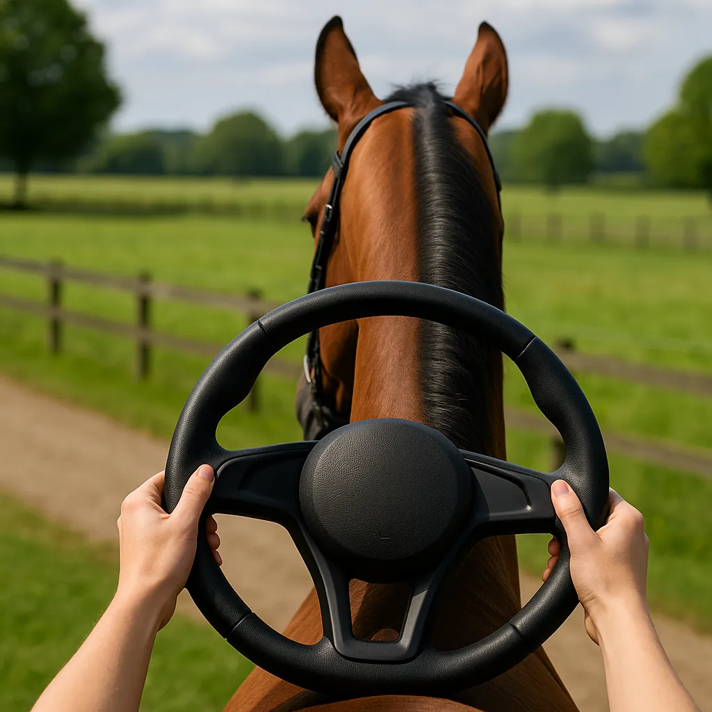 Horse with Steering Wheel