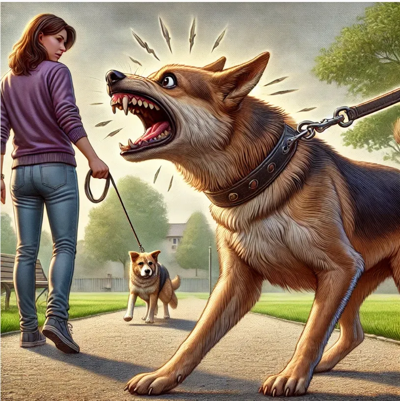 reactive dog in park