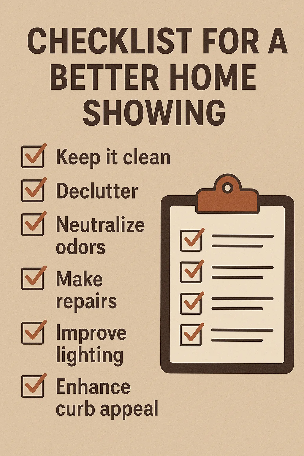 Checklist for a Better Home Showing