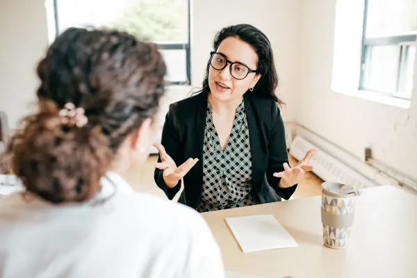 Woman giving advice