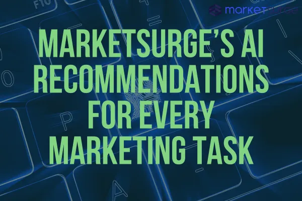 MarketSurge’s AI Recommendations for Every Marketing Task