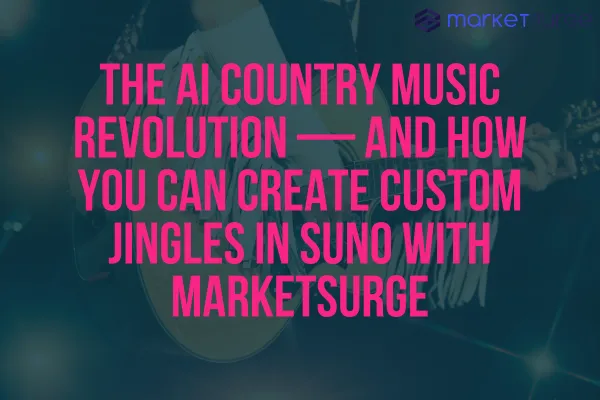 The AI Country Music Revolution — And How You Can Create Custom Jingles in Suno with MarketSurge