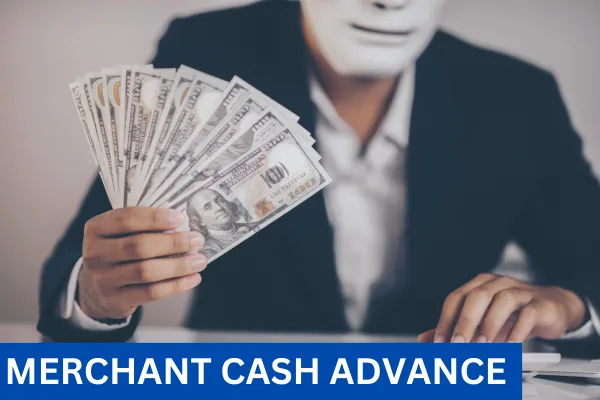 merchant cash advance, a man holding money