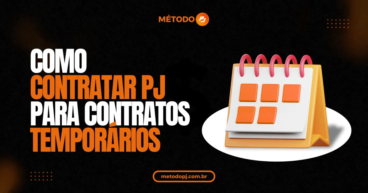 Título da postagem do blog método PJ ao lado de um ícone de calendário, Logo da empresa no canto superior da imagem e URL do site na parte de baixo