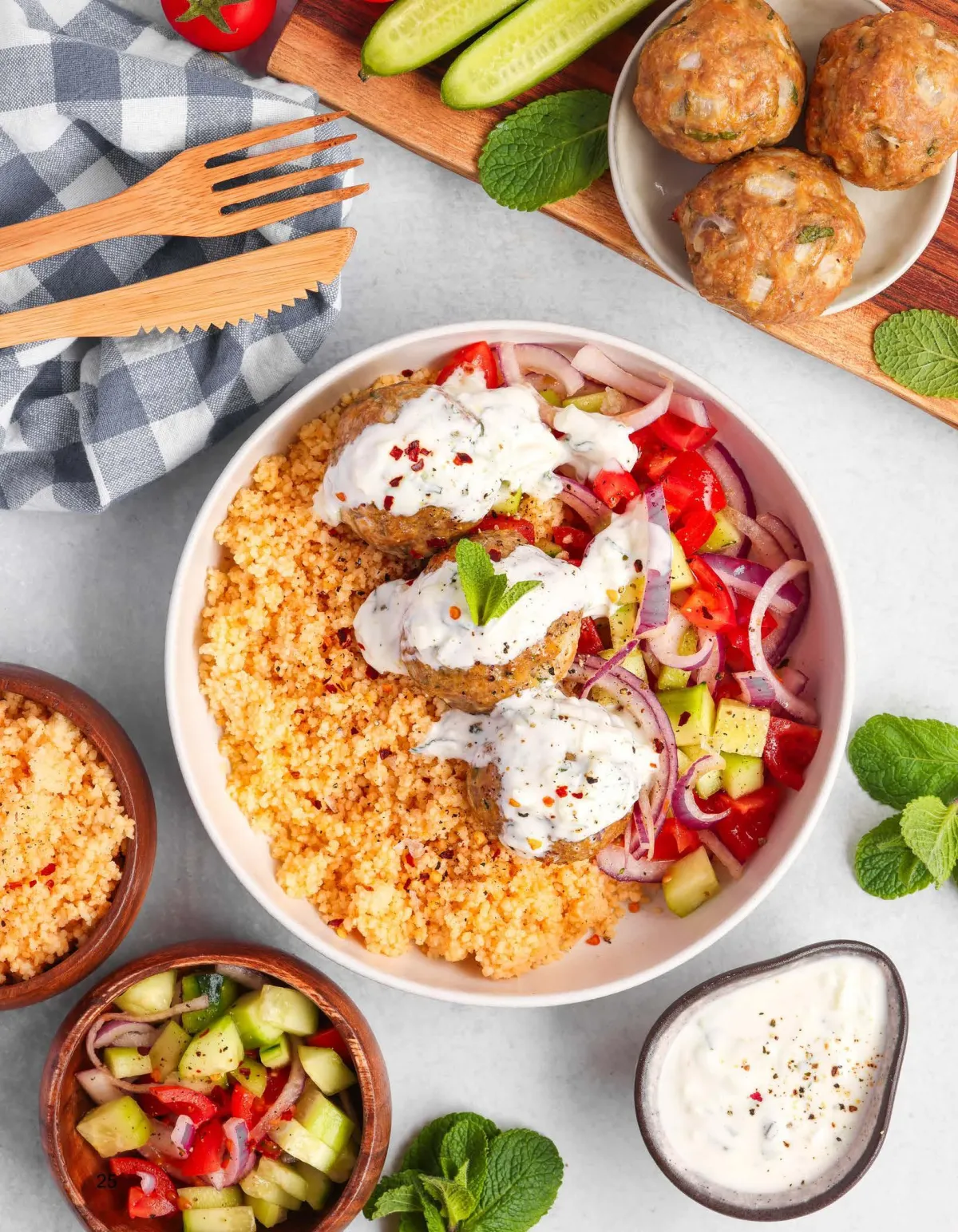 Greek Meatballs with Tzatziki