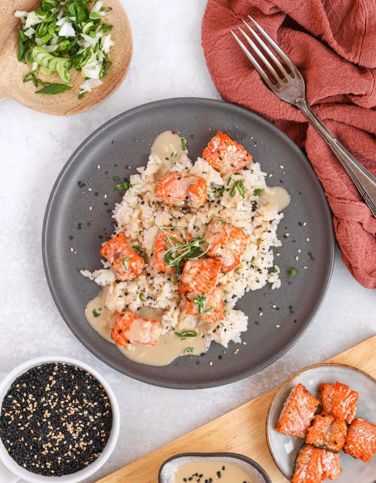  Salmon with Maple Tahini Dressing