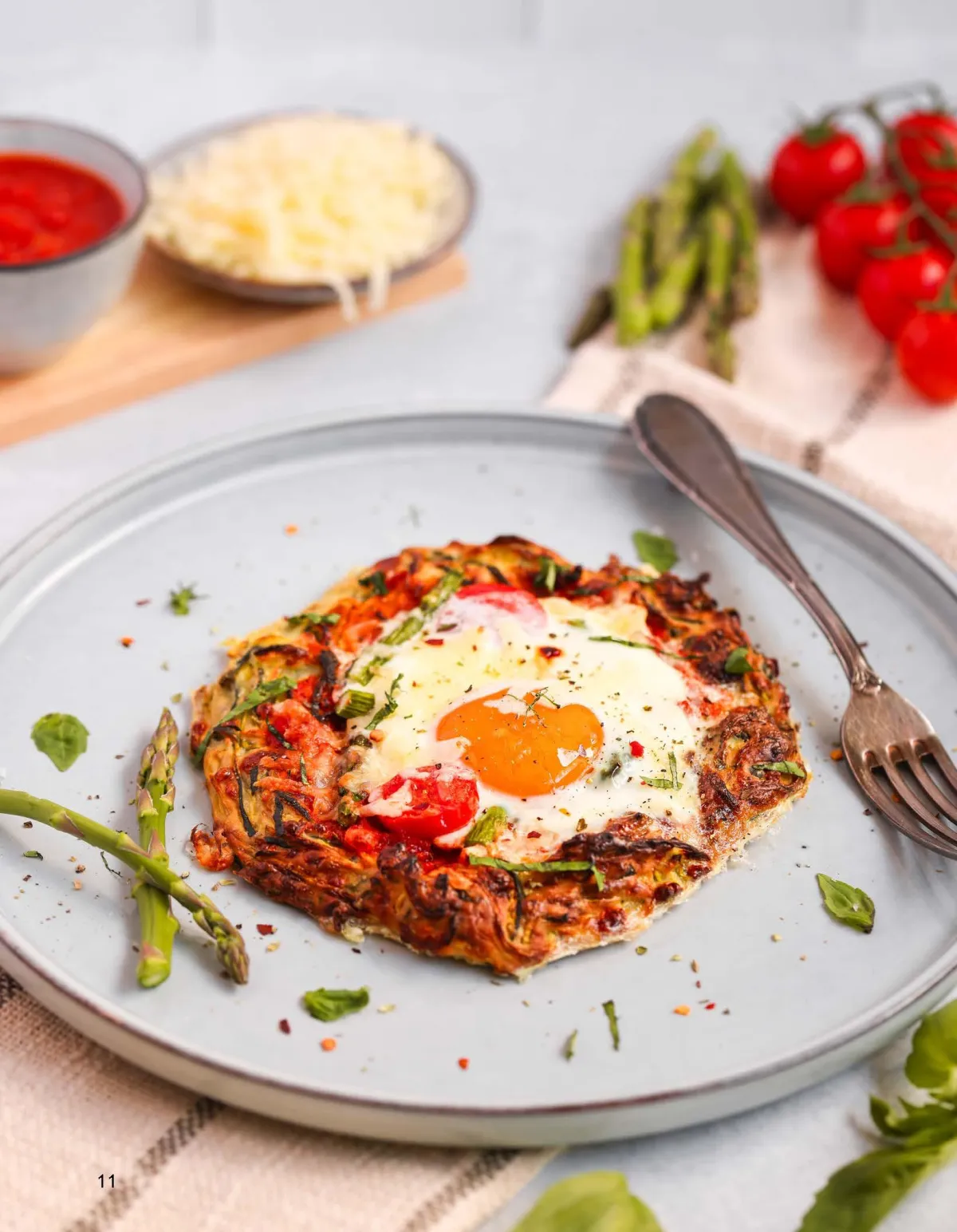 Zucchini Crust Breakfast Pizza