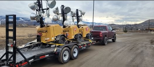 2016 Terex 6kW light tower with Kubota diesel engine - available for sale in Kamloops BC and Alberta