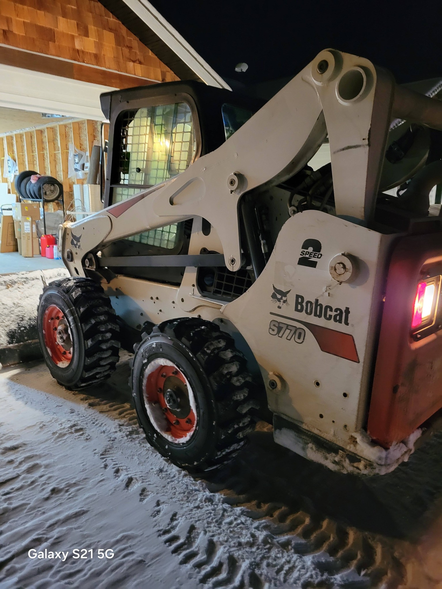 Bobcat S770 skid steer loader with 3400 lbs lift capacity and robust diesel engine