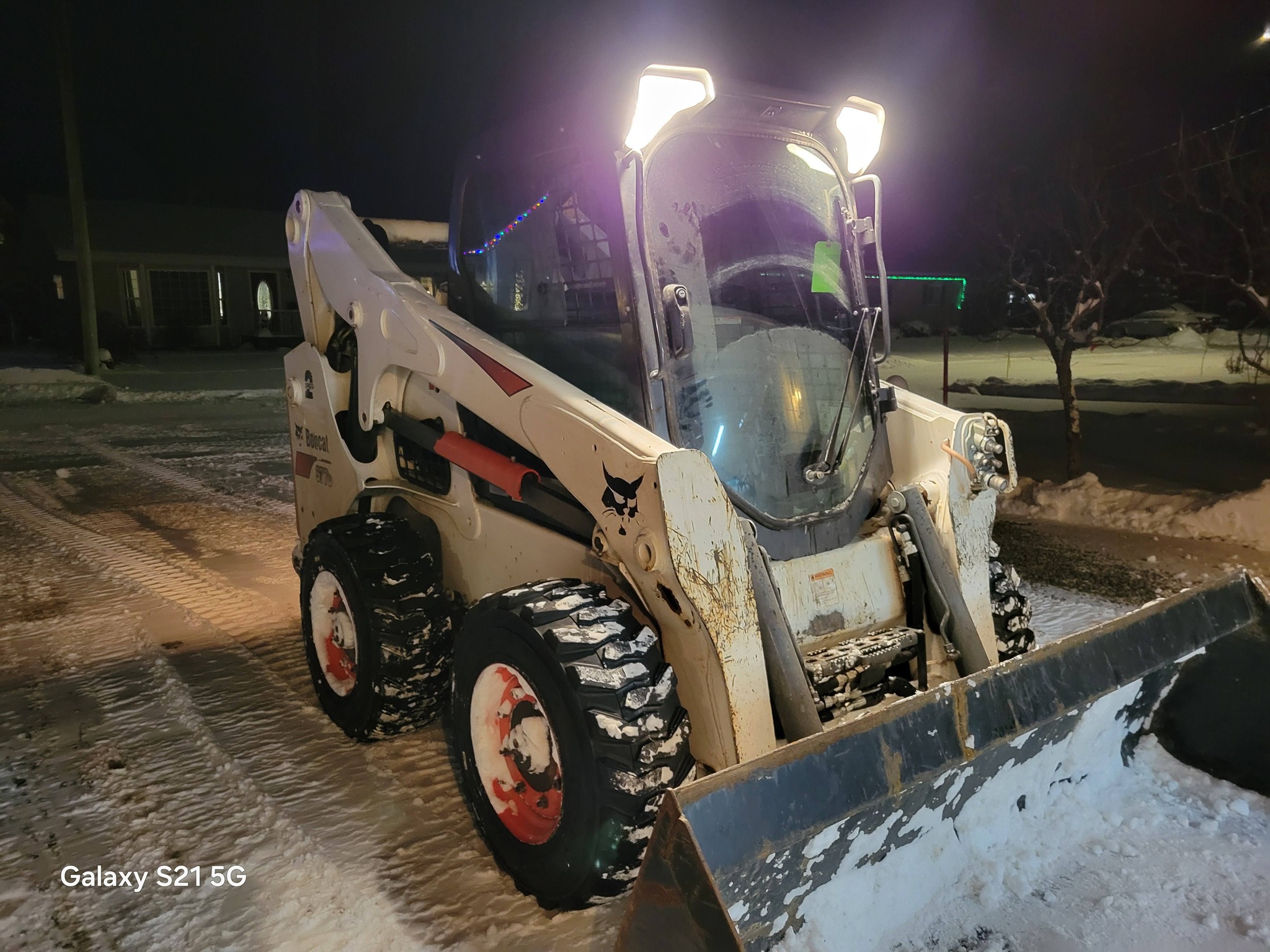 2017 Bobcat S770 skid steer loader with 94 HP diesel engine and dealer-serviced condition