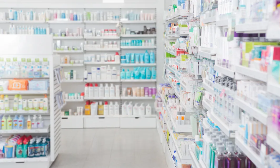 a pharmacy empty without any people