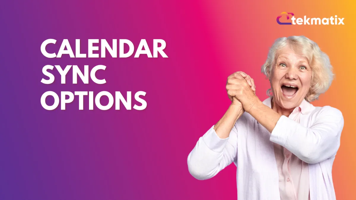 Calendar Sync Options