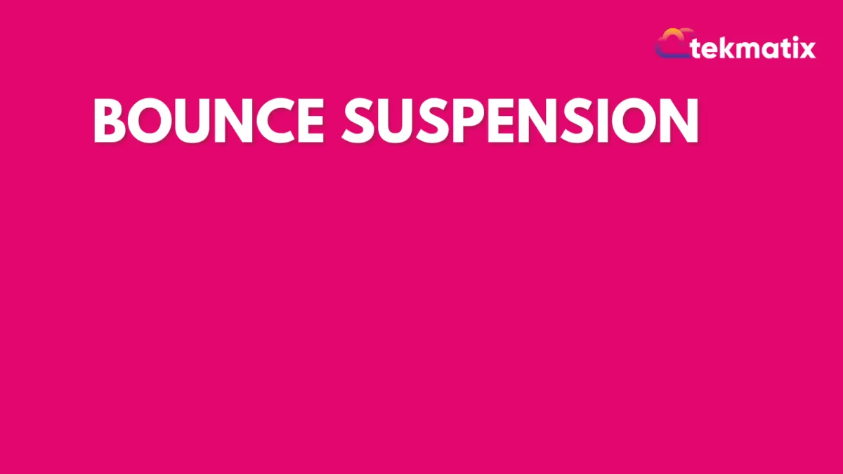 Bounce Suspension