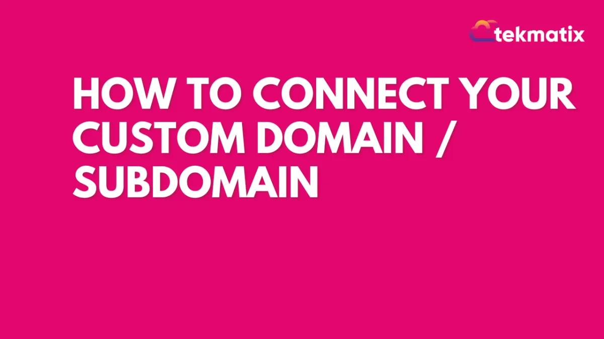 Memberships | How to connect your custom domain / subdomain