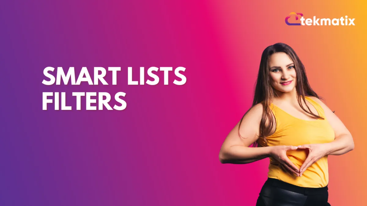 Smart Lists Filters