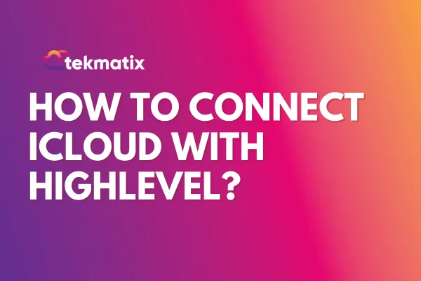 Connecting your iCloud Calendar with TekMatix