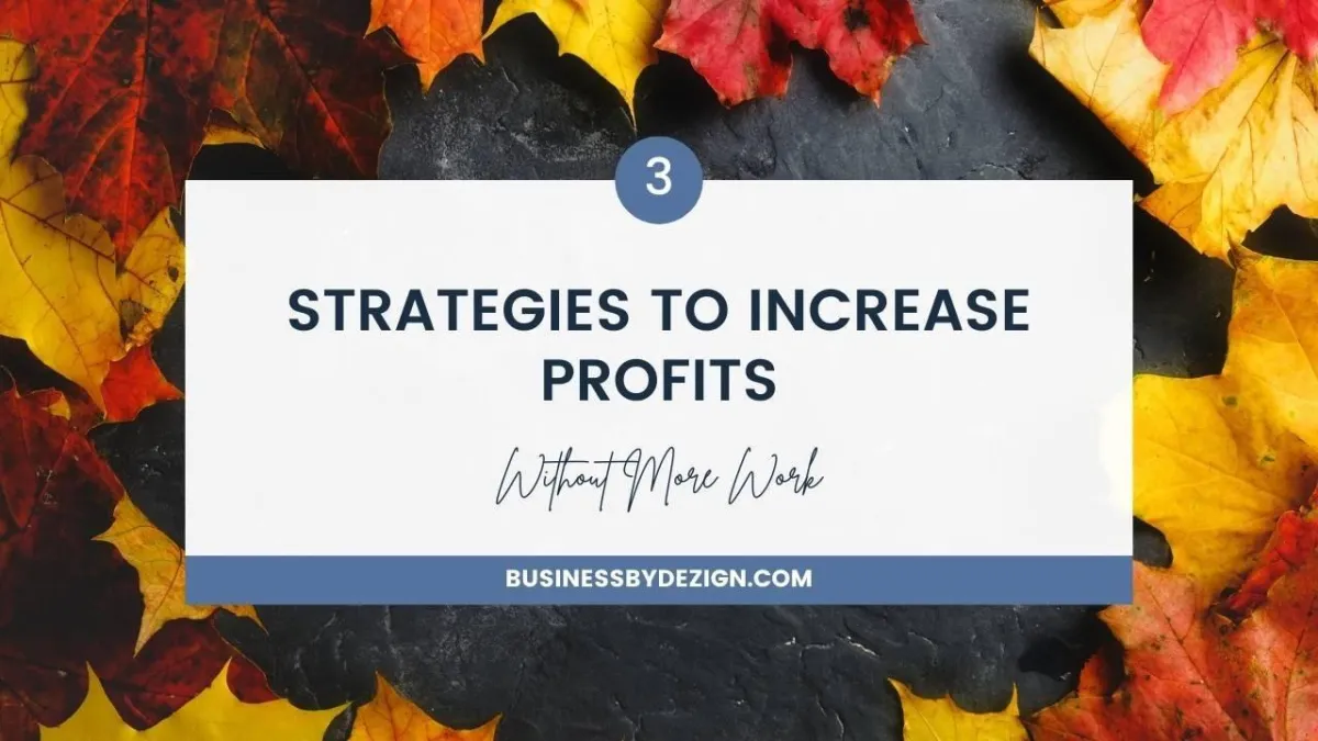 Graphic of Strategies to Increase Profits