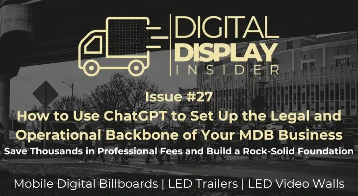 Issue #27 - How to Use ChatGPT to Set Up the Legal and Operational Backbone of Your MDB Business