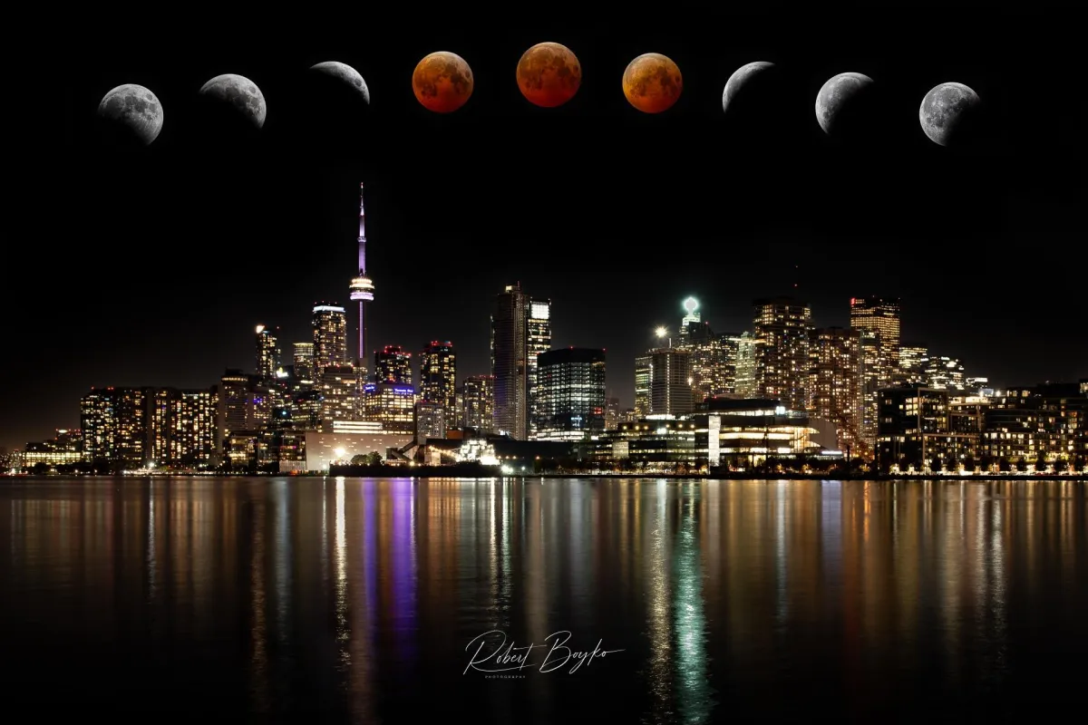 Blood Moon Eclipse, Toronto, Ontario, Canada