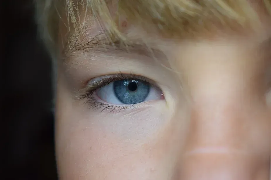 Child's eye close up image