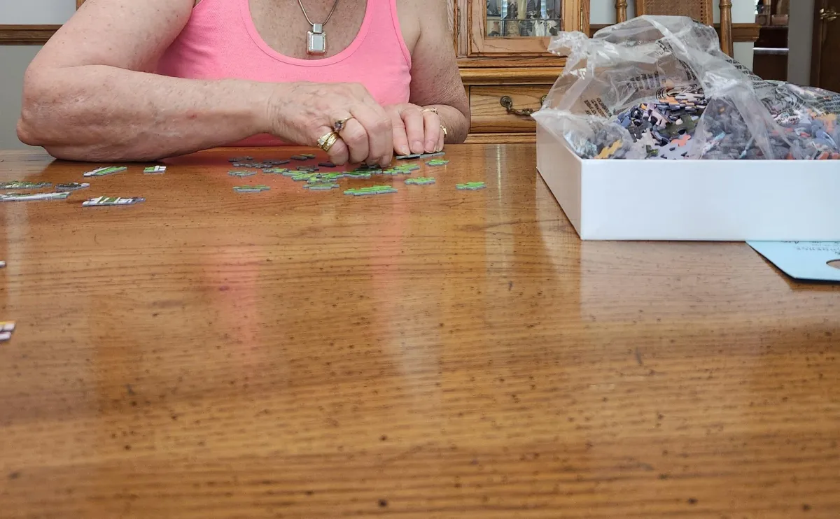 Companionship visit with a senior in Blue Springs, featuring a personalized one-on-one activity