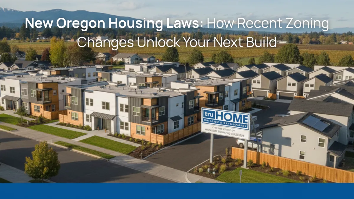 New Oregon Housing Laws: How Recent Zoning Changes Unlock Your Next Build